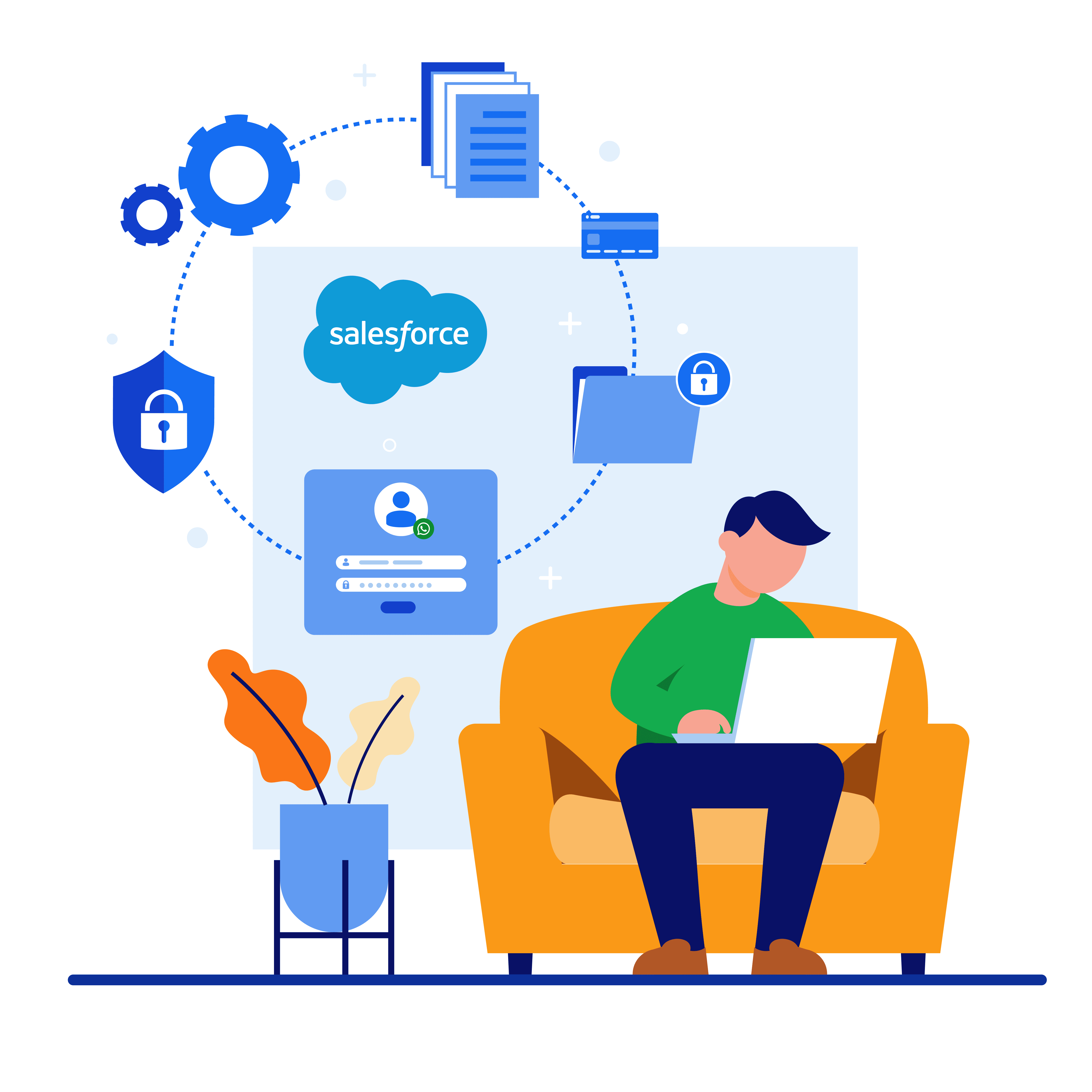 Employee integrating Salesforce with Whatsapp