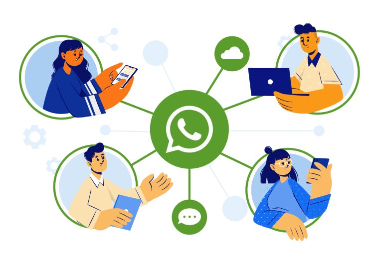 Group of people using Whatsapp