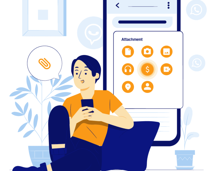 Person using whatsapp payment