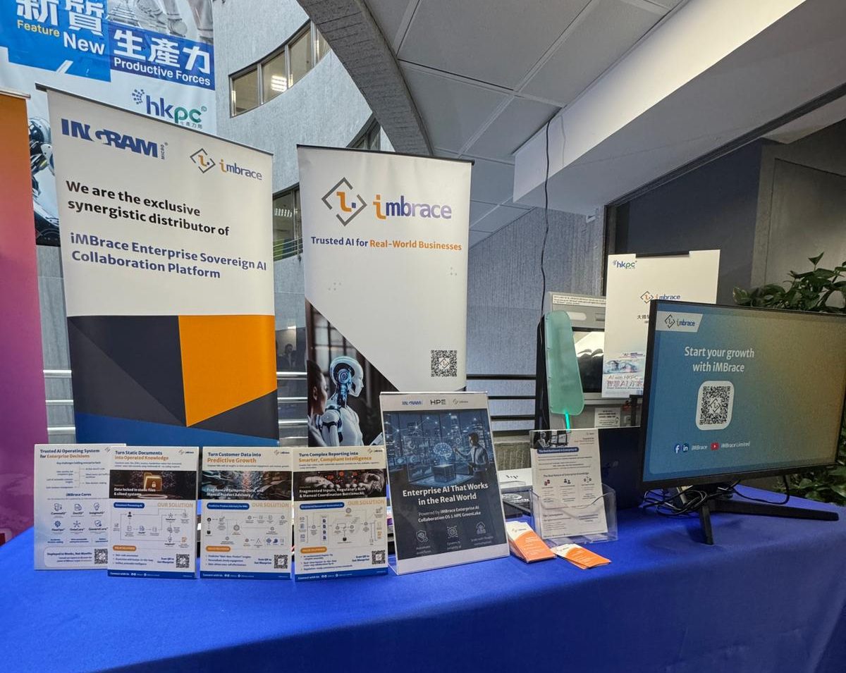 iMBrace’s booth at the event.